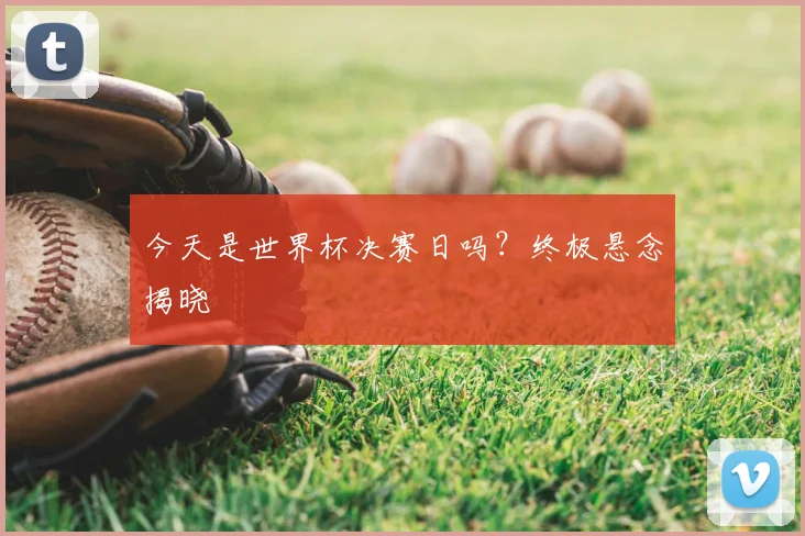 今天是世界杯决赛日吗?终极悬念揭晓