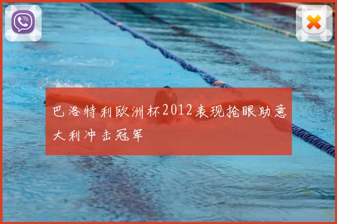 巴洛特利欧洲杯2012表现抢眼助意大利冲击冠军